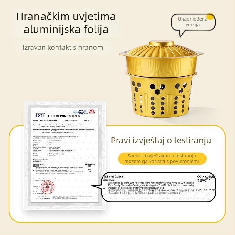 Jednokratni set za lonac za kampiranje s aluminijskim loncem i alkoholnim štednjakom