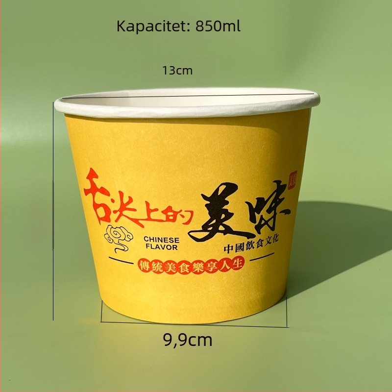 Jednokratna kružna papirnata kutija za ručak s poklopcem – materijal: papir; mikrovalna pećnica nije pogodna; nije biorazgradiva; bruto težina: 3 kg