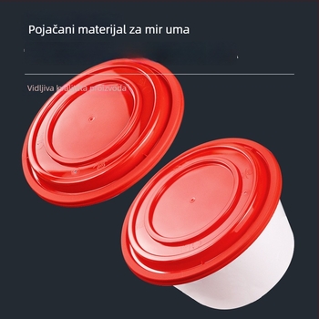 Debela kružna jednokratna kutija za dostavu s poklopcem, PP materijal, mikrovalna sigurnost, tisak logotipa, mogućnost prilagodbe