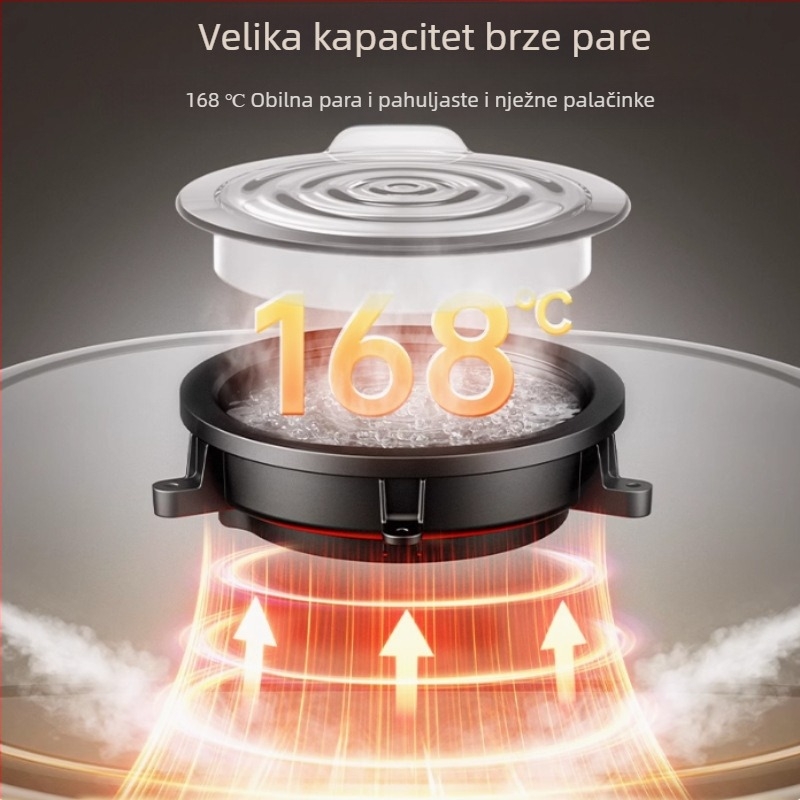 Supor Električna tava za palačinke, dvostrano grijanje, skidiva i periva para, višefunkcionalna tava JD32RQ882