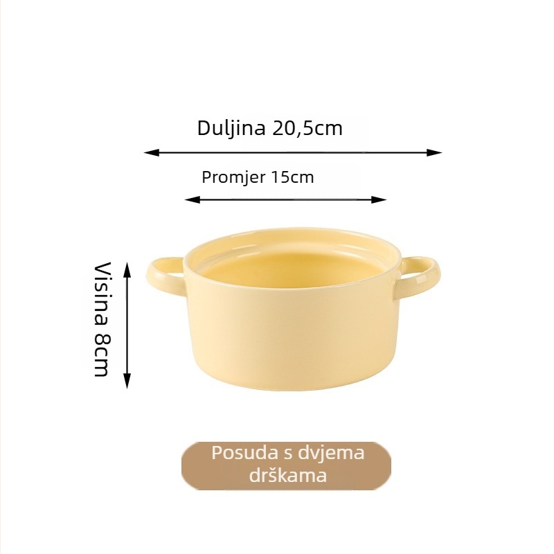 Porcelanska zdjela za rezance s poklopcem i držačem, pogodna za mikrovalnu pećnicu, japanski stil