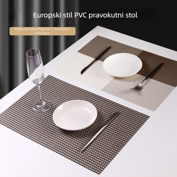PVC podmetač za stol, nordijski stil, kvadratni oblik, jednobojni uzorak, za hotele i restorane