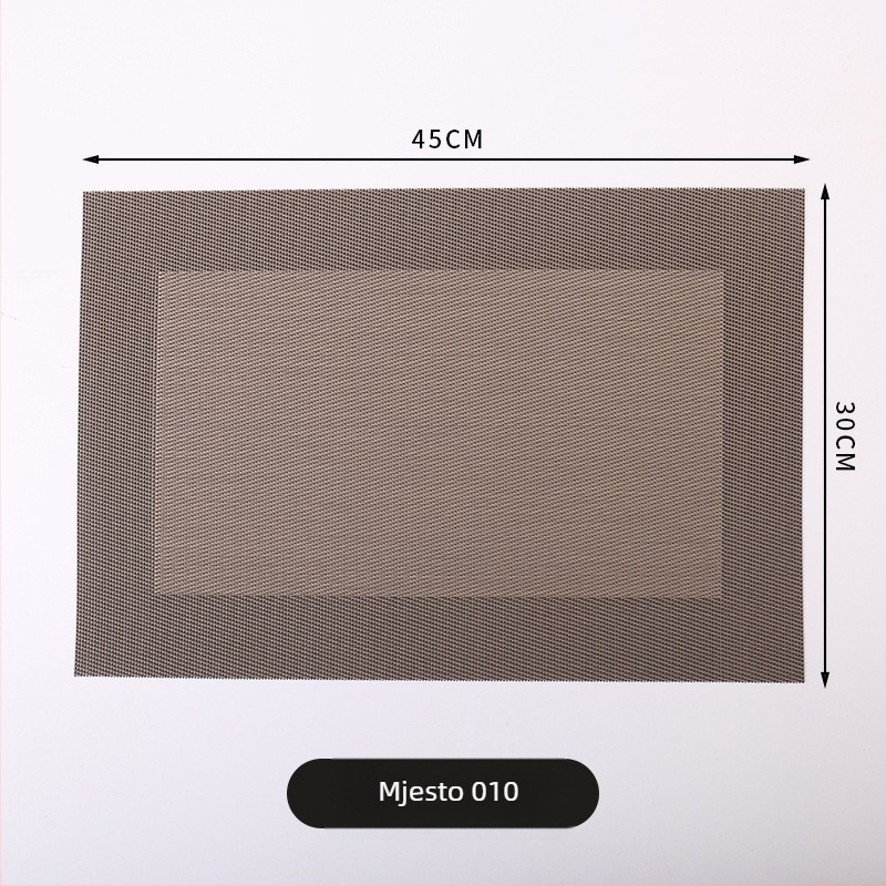 PVC podmetač za stol, nordijski stil, kvadratni oblik, jednobojni uzorak, za hotele i restorane