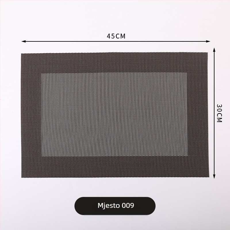 PVC podmetač za stol, nordijski stil, kvadratni oblik, jednobojni uzorak, za hotele i restorane