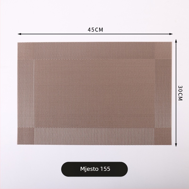 PVC podmetač za stol, nordijski stil, kvadratni oblik, jednobojni uzorak, za hotele i restorane