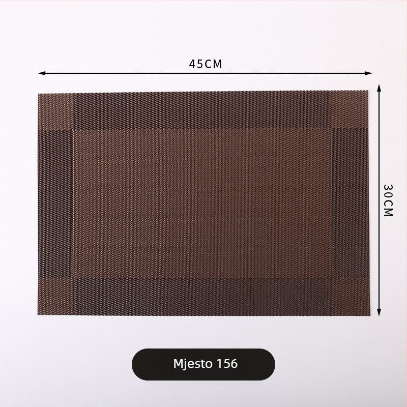 PVC podmetač za stol, nordijski stil, kvadratni oblik, jednobojni uzorak, za hotele i restorane