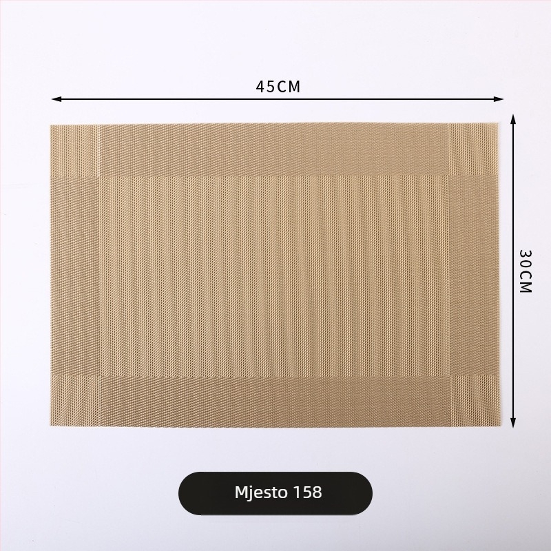 PVC podmetač za stol, nordijski stil, kvadratni oblik, jednobojni uzorak, za hotele i restorane