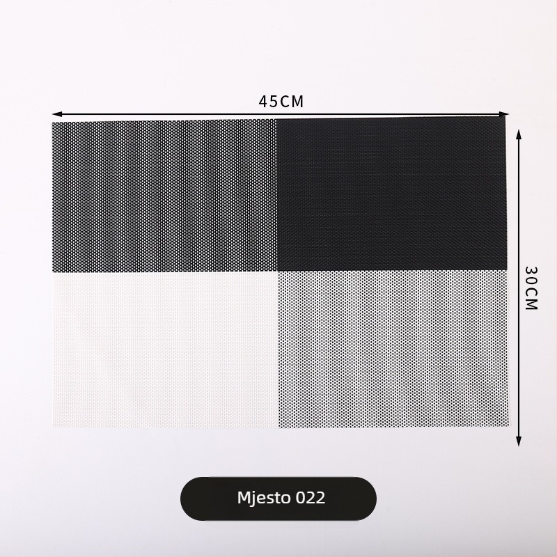 PVC podmetač za stol, nordijski stil, kvadratni oblik, jednobojni uzorak, za hotele i restorane