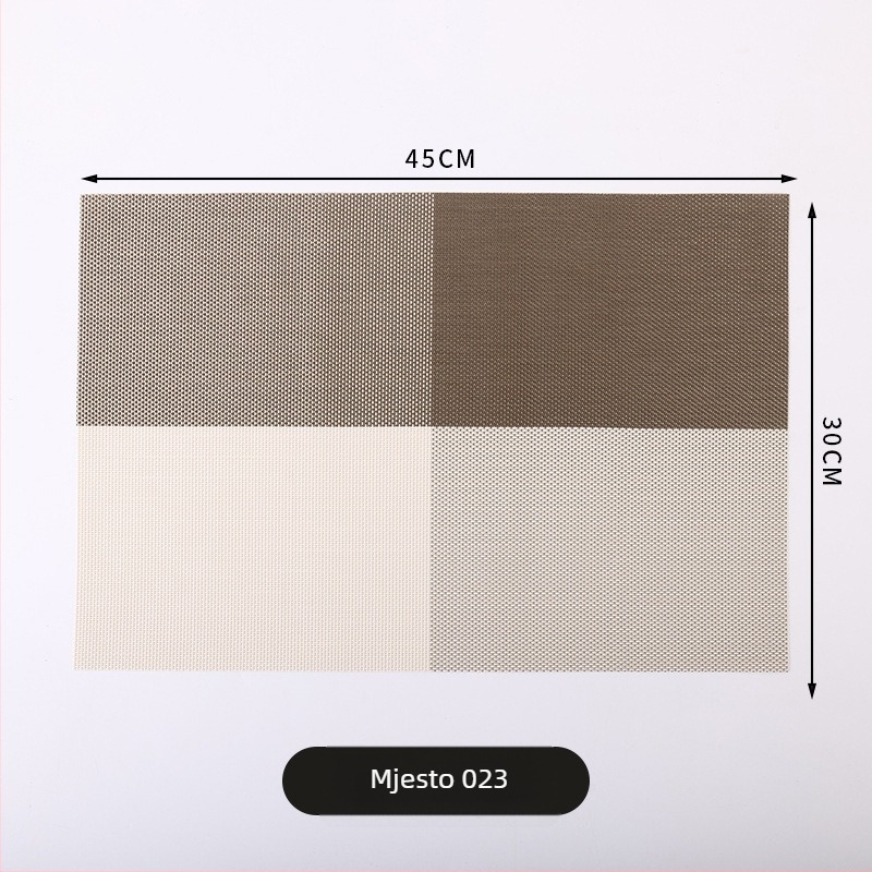 PVC podmetač za stol, nordijski stil, kvadratni oblik, jednobojni uzorak, za hotele i restorane