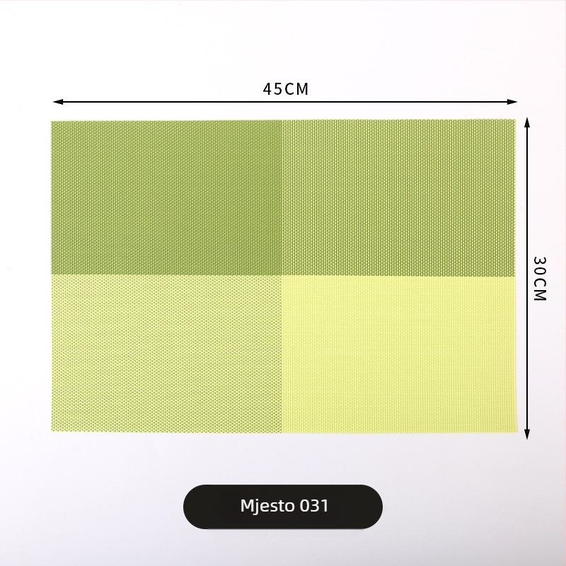 PVC podmetač za stol, nordijski stil, kvadratni oblik, jednobojni uzorak, za hotele i restorane
