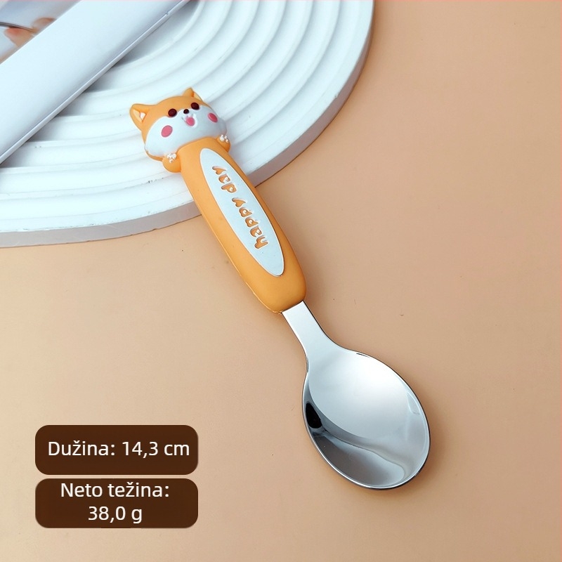Set dječjih pribora: vilica i žlica, 304 nehrđajući čelik, dvodijelni set, za djecu od 12 mjeseci, brenda Xintu