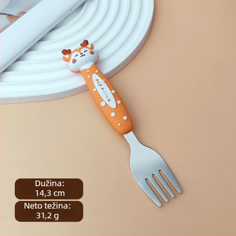 Set dječjih pribora: vilica i žlica, 304 nehrđajući čelik, dvodijelni set, za djecu od 12 mjeseci, brenda Xintu