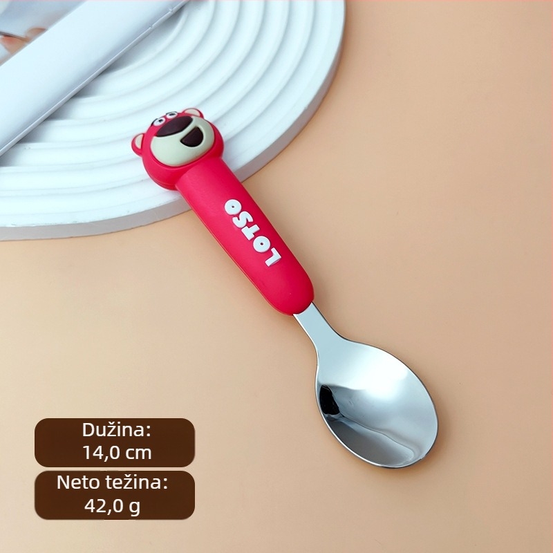 Set dječjih pribora: vilica i žlica, 304 nehrđajući čelik, dvodijelni set, za djecu od 12 mjeseci, brenda Xintu