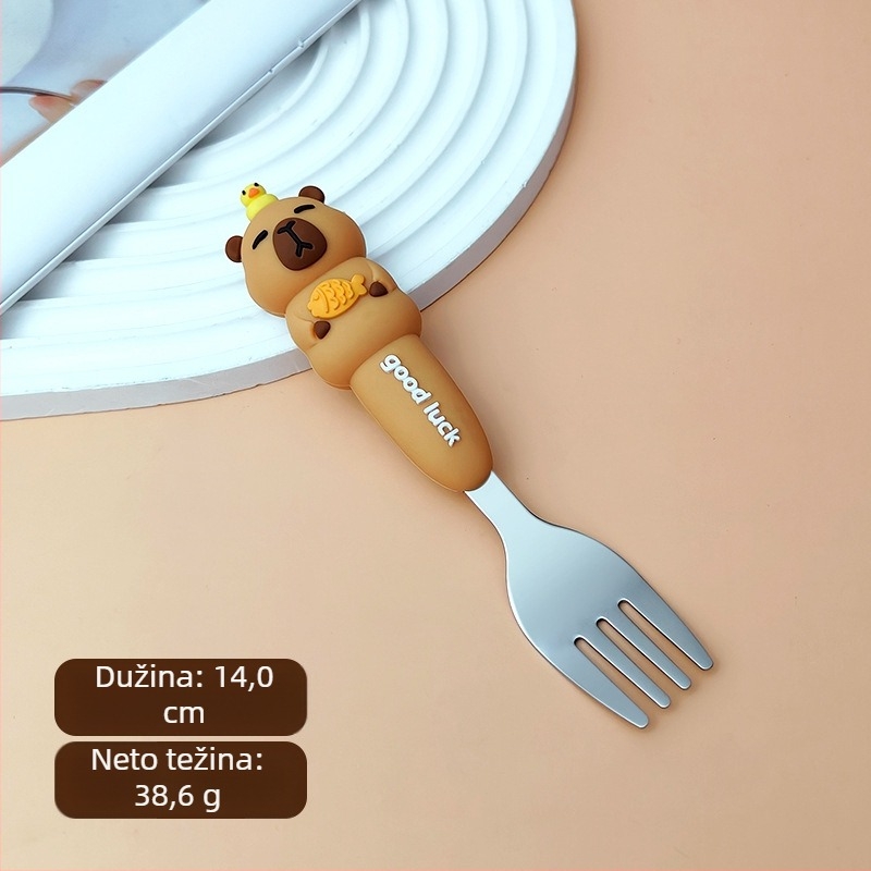 Set dječjih pribora: vilica i žlica, 304 nehrđajući čelik, dvodijelni set, za djecu od 12 mjeseci, brenda Xintu