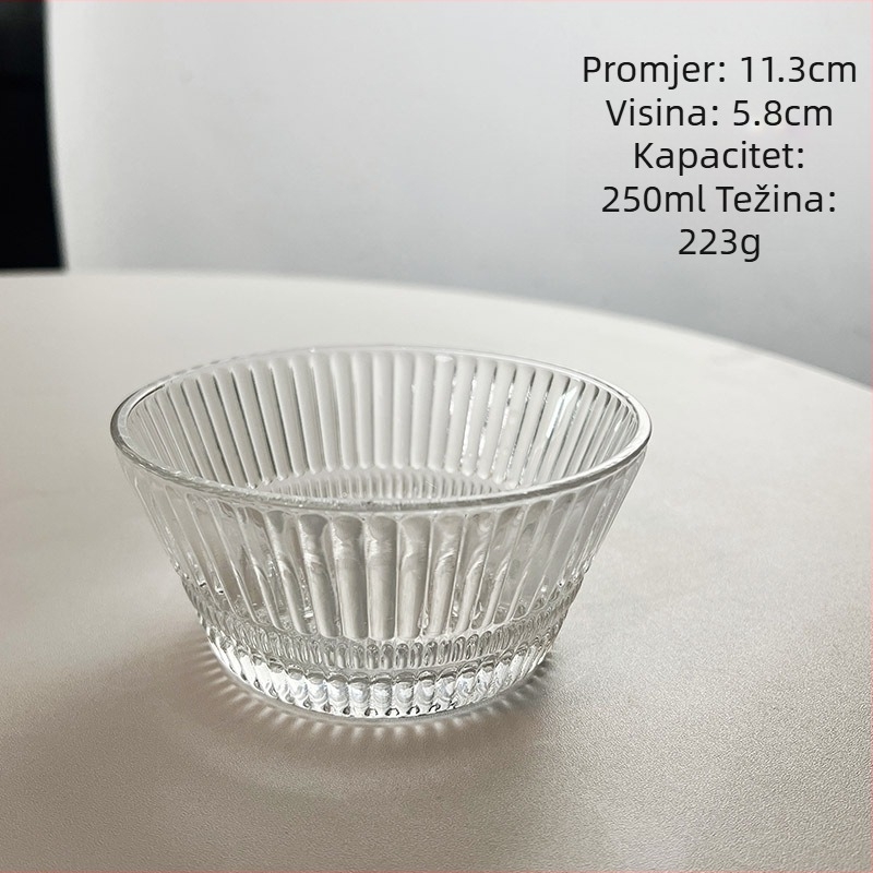 Kvadratična staklena zdjela za deserte, moderni minimalistički dizajn, tiskano logo, prilagodljivo