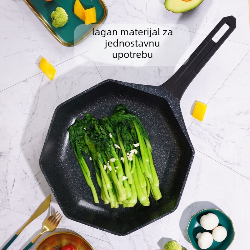 Tava s osmerokutnim Maifan kamenom, non-stick, staklena poklopac, 1.1 kg