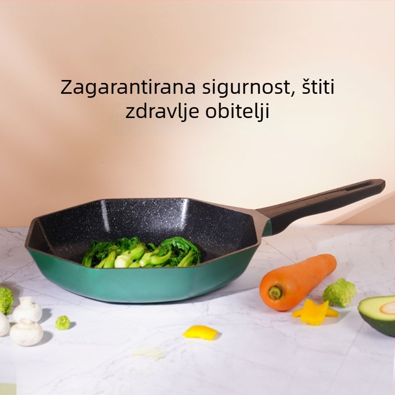 Tava s osmerokutnim Maifan kamenom, non-stick, staklena poklopac, 1.1 kg