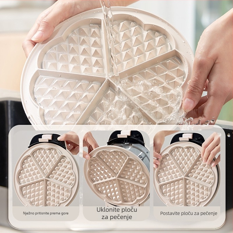 Električni waffle maker Vantage Vbd015c s dvostrukim grijanjem, 750W