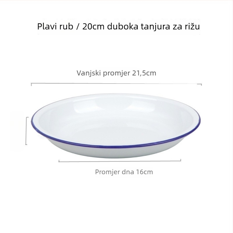 Porcelanska okrugla zdjela, jednobojni uzorak, japanski stil, površina ispod glazure