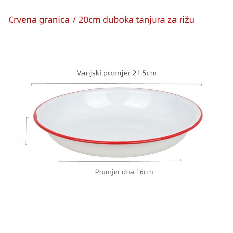 Porcelanska okrugla zdjela, jednobojni uzorak, japanski stil, površina ispod glazure