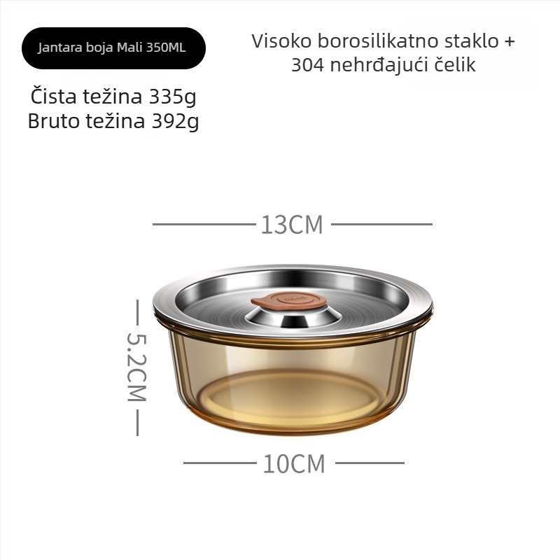Staklena zdjela za parenje jaja s poklopcem, borosilikatno staklo, mikrovalna sigurnost, mogućnost ispisa logotipa, okrugli oblik, jednostavan suvremen stil