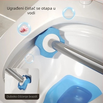 Jednokratni set četke za zahod sa usisnim držačem, zidni montáž, plastika, lagani luksuz stil