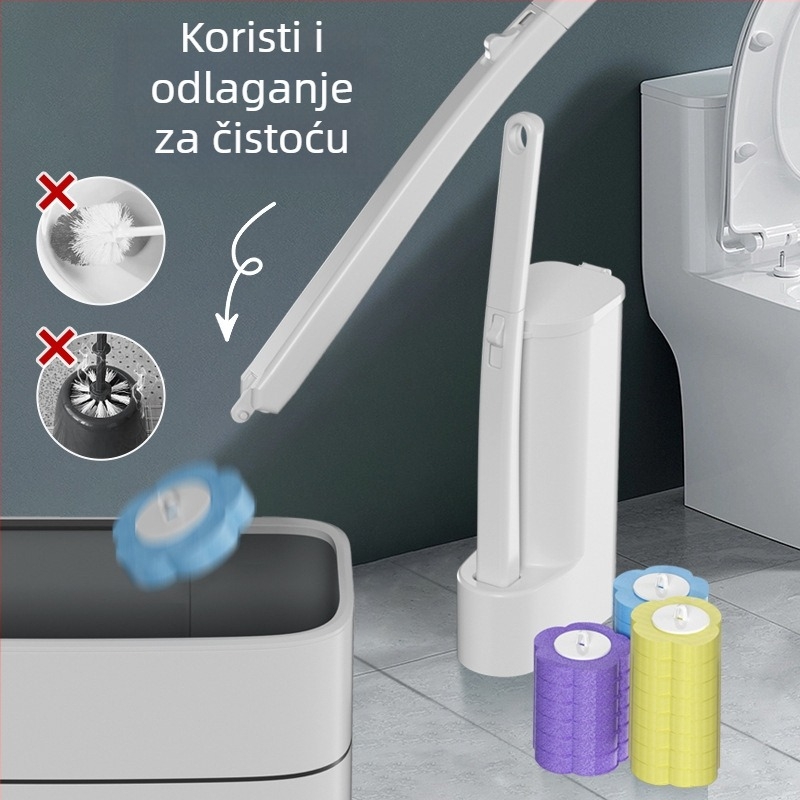 Komplet četki za zahod s dugim drškom i mekim vlaknima • plastika • 400 g • 6 kom • Kui