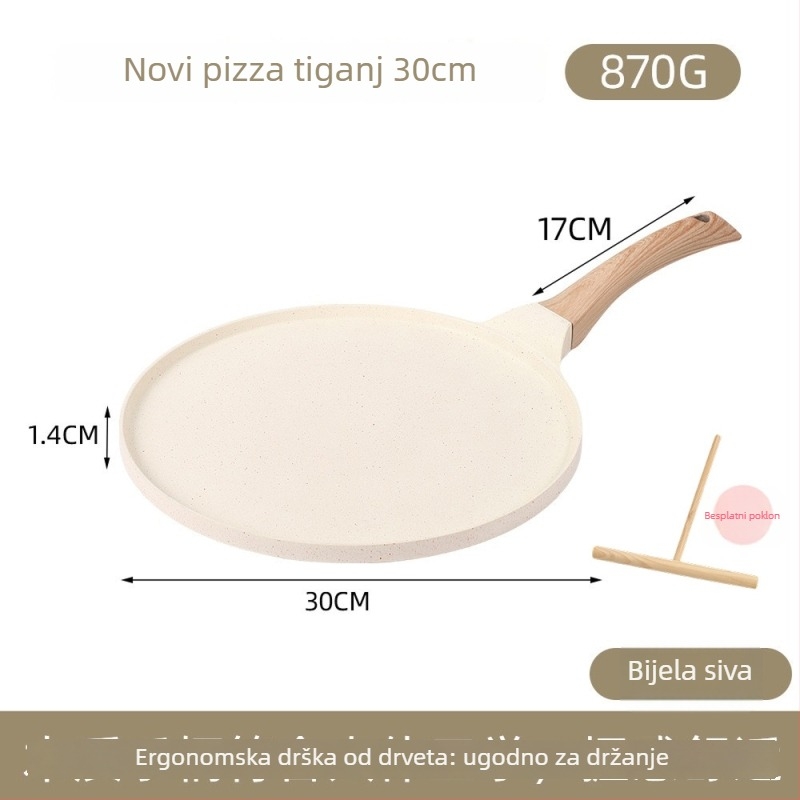 Tiganj za doručak – jaja i palačinke, s antiadhesivnim premazom, aluminijska legura, ravno dno, trostruko dno, kompatibilan sa svim štednjacima