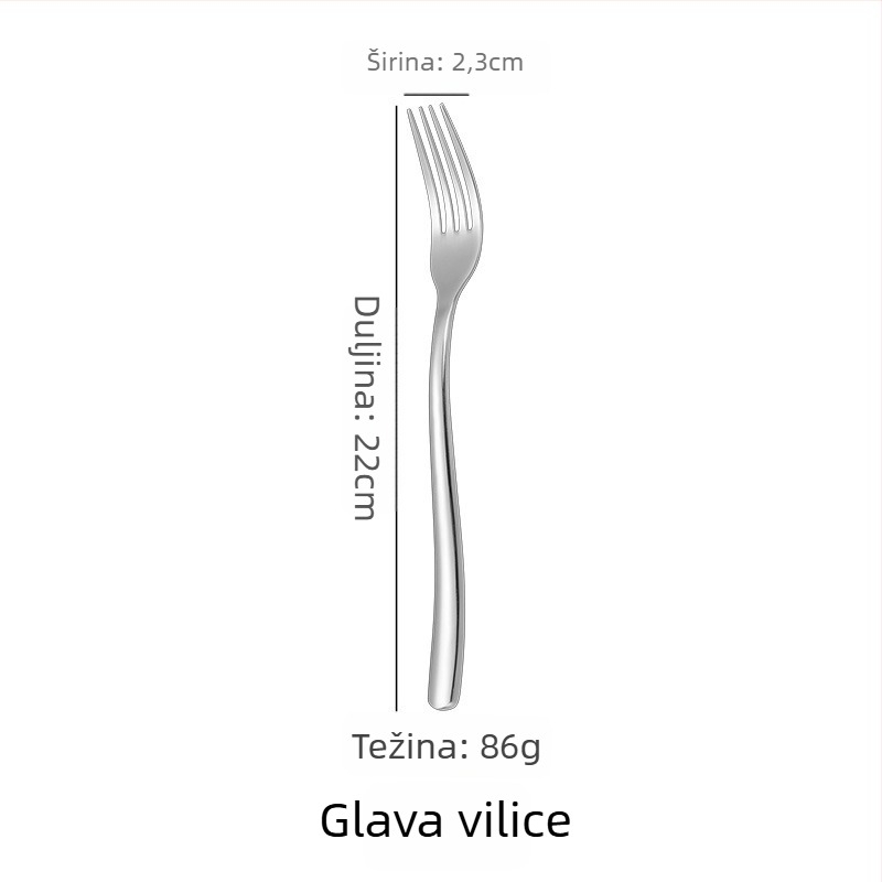 Zapadni set posuđa za stol s nožem za steak, vilicom i žlicom – nehrđajući čelik 201, poliranje ogledalom, stil lagani luksuz retro, mogućnost tiskanja logotipa