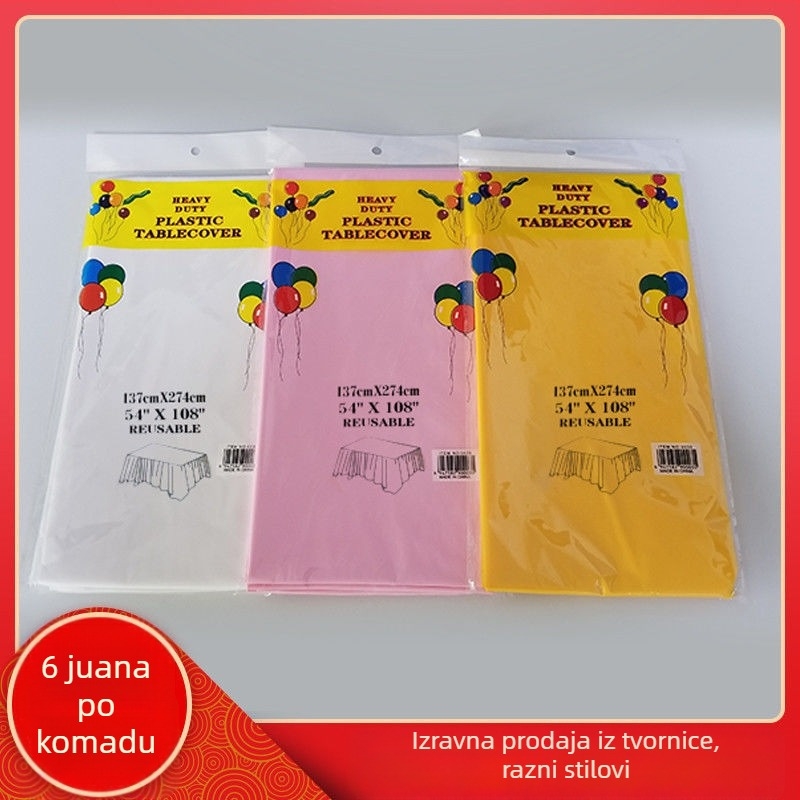 Jednokratni stolnjak, pravokutan, polietilen, porijeklo Zhejiang, za dječje proslave i uređenje vrtića