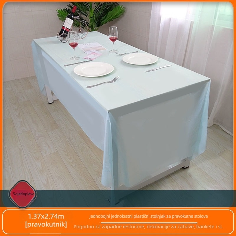 Jednokratni stolnjak, pravokutan, polietilen, porijeklo Zhejiang, za dječje proslave i uređenje vrtića