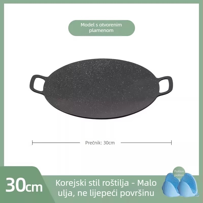 Ploča za roštilj - Okrugla legura, BBQ tava, Višestruka primjena, Korejski stil