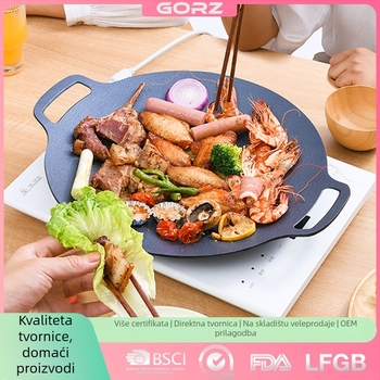 Okrugli aluminijski grill tiganj za roštilj, Cindy coco, lako za čišćenje, neprijanjiva površina, prilagodba obrade, podrijetlo Lishui