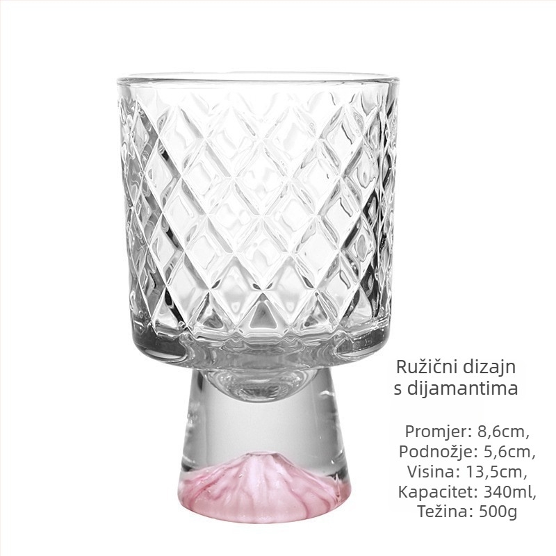 Visoko čašica za desert od običnog stakla za jogurt, sladoled, milkshake i mousse; kružni, jednovrstni dizajn; moguć tisak logotipa; prilagodba dostupna; pakiranje u papirnatu kutiju