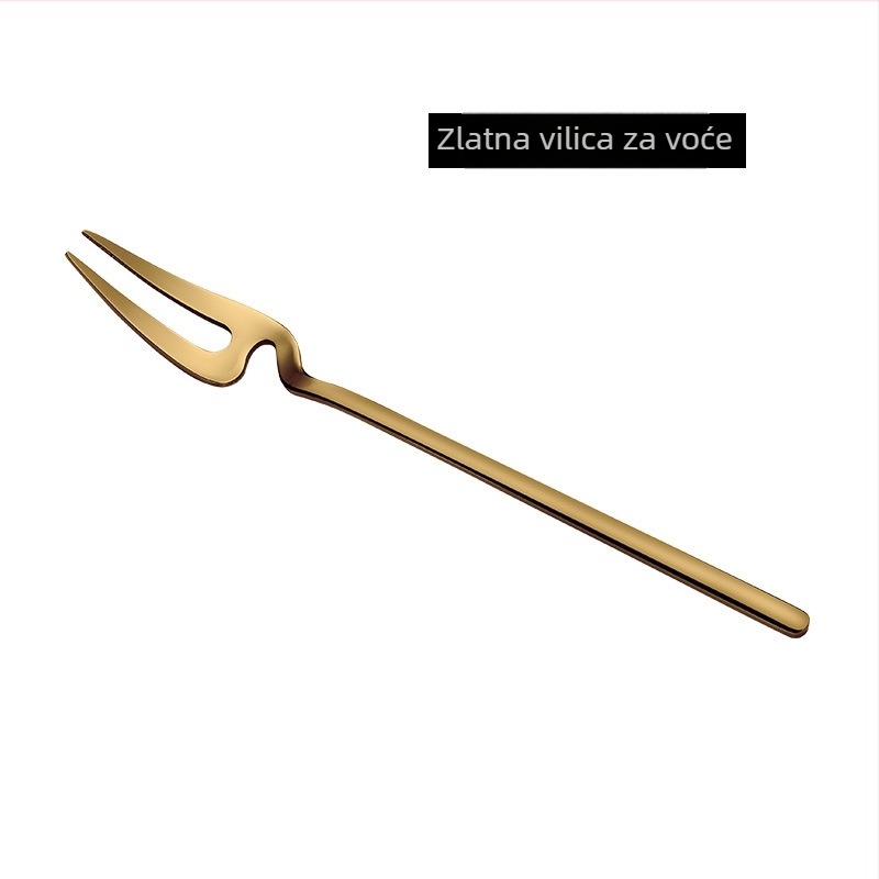 Višenamjenski set kašike i vilice od nehrđajućeg čelika 304, suvremen stil minimalističan, zrcalno poliranje, pogodno za odrasle, mogućnost ispisa logotipa