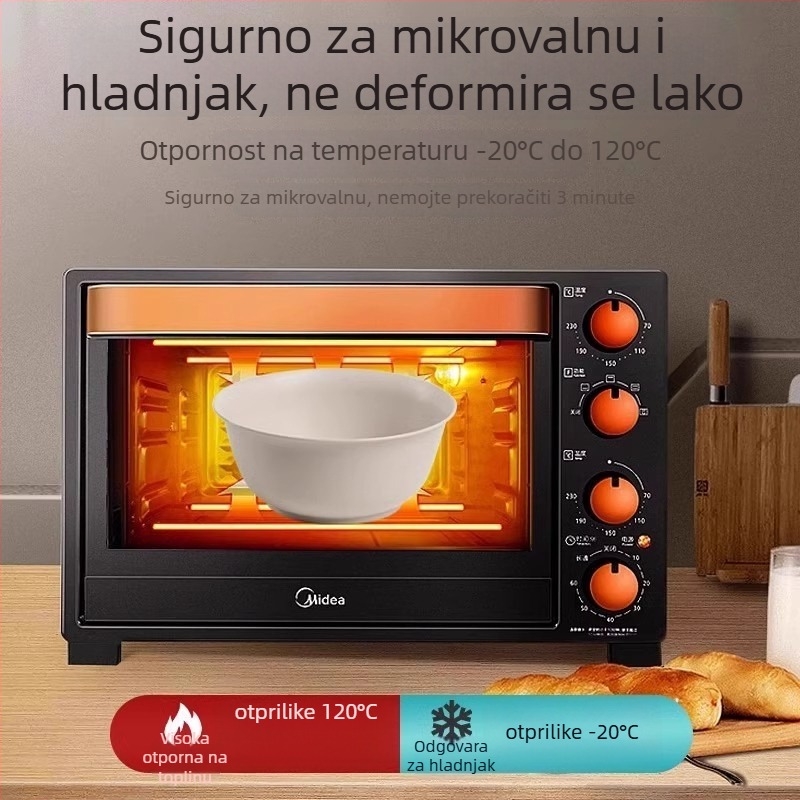 Jednokratna zdjela od ljuske riža – debeli dizajn, sigurnost hrane, otporna na visoke temperature, biološki razgradiva