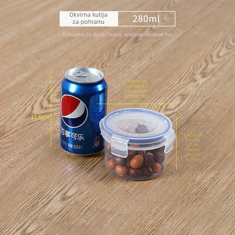 Prozirna plastična kutija za hranu s poklopcem – izolirana, mikrovalna kompatibilna, 800–1000 ml