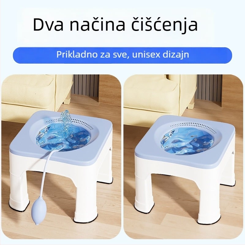 Plastični sjedeći kupelj za hemoroide i njegu prostate s podignutim dizajnom – uron uređaj za odrasle