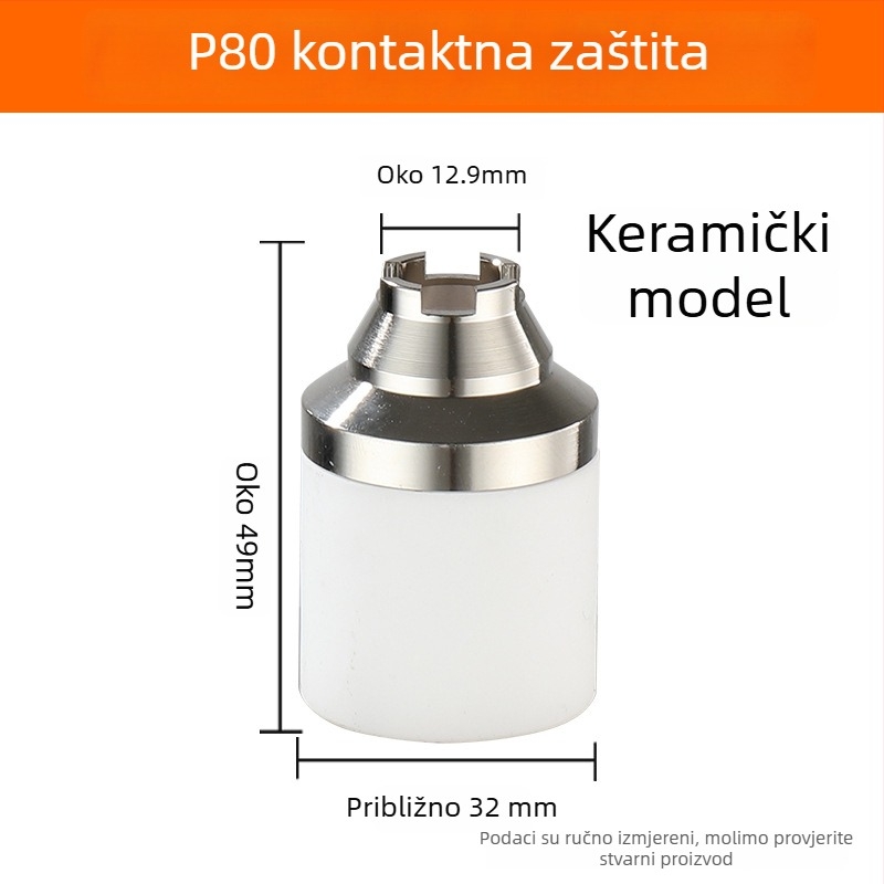 P80 plazma mlaznica s debelim hafnijem elektrodu – LGK-100 Pribor za plazma rezanje