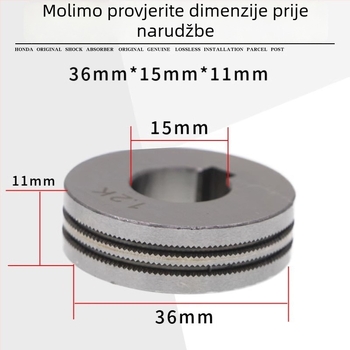 Duplo pokretni zupčasti kotač za dovod žice za CO2 zavarivački pištolj, glava žice flux-core 2,8 mm, zubi tipa K