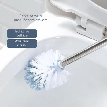 Set četke za WC s dugim držačem, nehrđajući čelik; težina 0.15; broj 1; pakiranje: na veliko