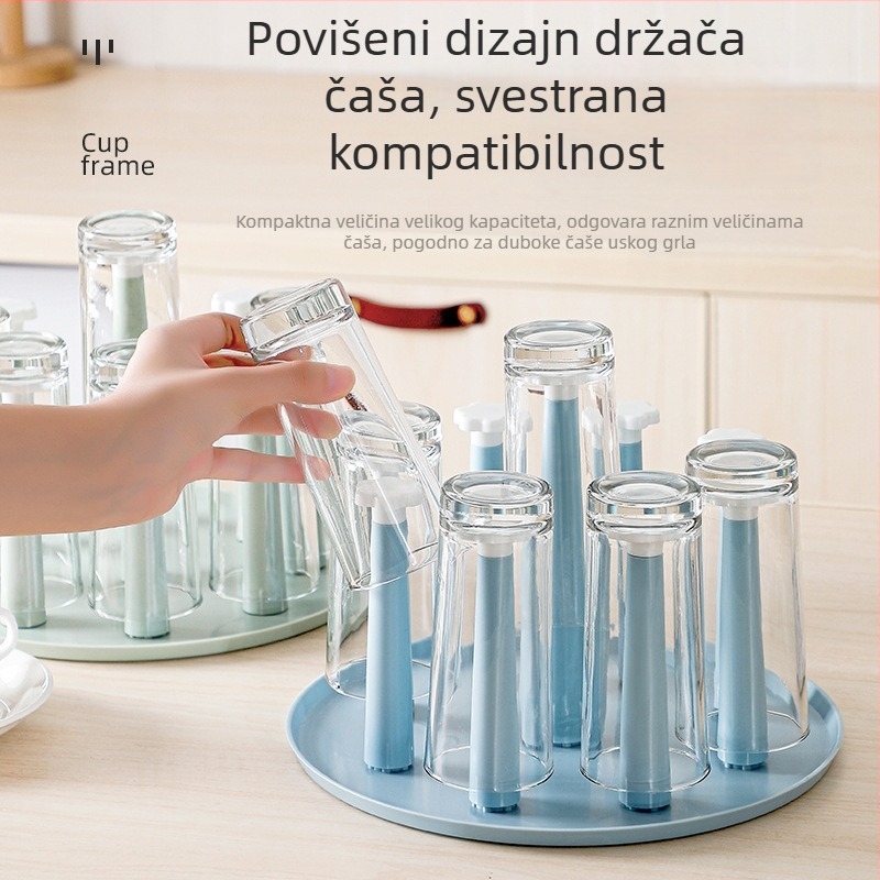 Kućni držač šalice za čaj — obrnuti odvodni držač, zaštita od prašine za staklene šalice, kreativni spremnik za pohranu