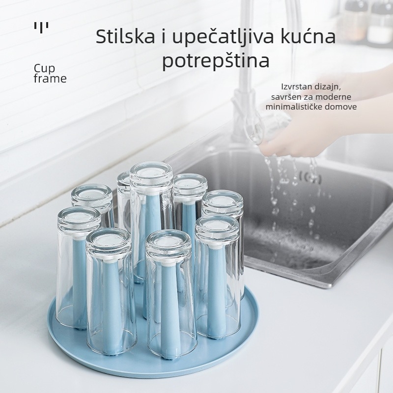 Kućni držač šalice za čaj — obrnuti odvodni držač, zaštita od prašine za staklene šalice, kreativni spremnik za pohranu