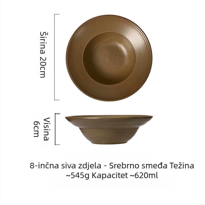 Porcelanska zdjela u japanskom stilu, okrugla, pogodna za mikrovalnu pećnicu.