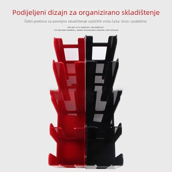 Akrilni držač čaša za dućan mliječnog čaja, moderni minimalistički stil, bez bušenja, za izlaganje čaša