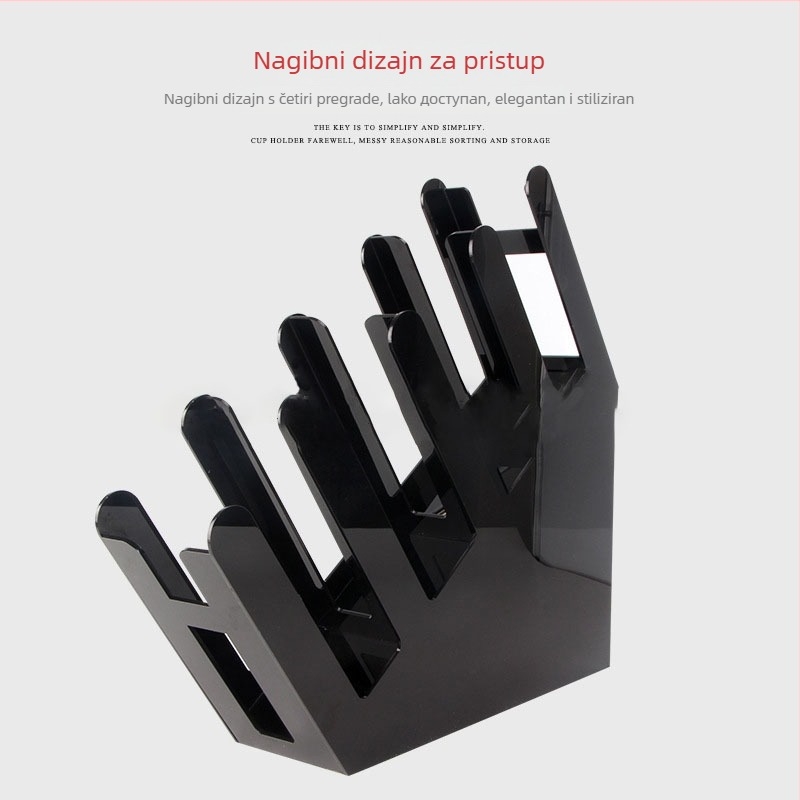 Akrilni držač čaša za dućan mliječnog čaja, moderni minimalistički stil, bez bušenja, za izlaganje čaša