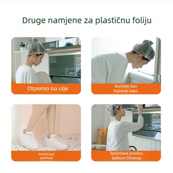 Jednokratna kapica za foliju za očuvanje hrane - kućna upotreba, PE, -60°C do 140°C, 12+ komada