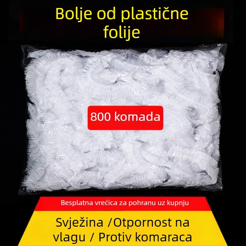 Jednokratna kapica za foliju za očuvanje hrane - kućna upotreba, PE, -60°C do 140°C, 12+ komada