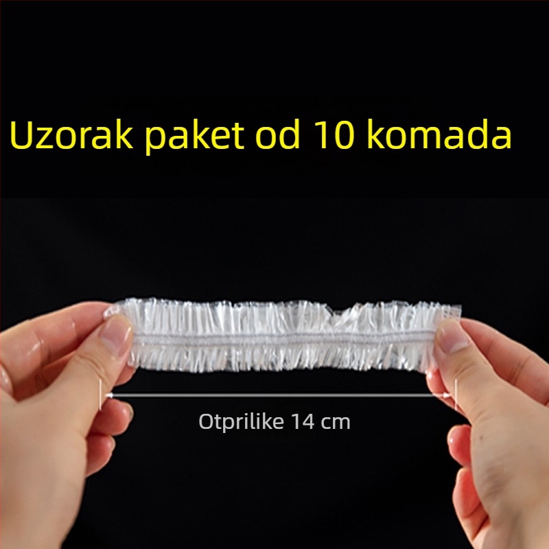 Jednokratna kapica za foliju za očuvanje hrane - kućna upotreba, PE, -60°C do 140°C, 12+ komada