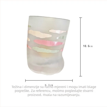 Čaša za vodu s motivom mačje šape, dvostruki set staklenih posuda od sodalivog stakla, otporan na visoke temperature